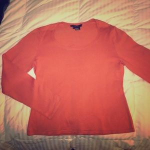 Peach colored silk blend pullover